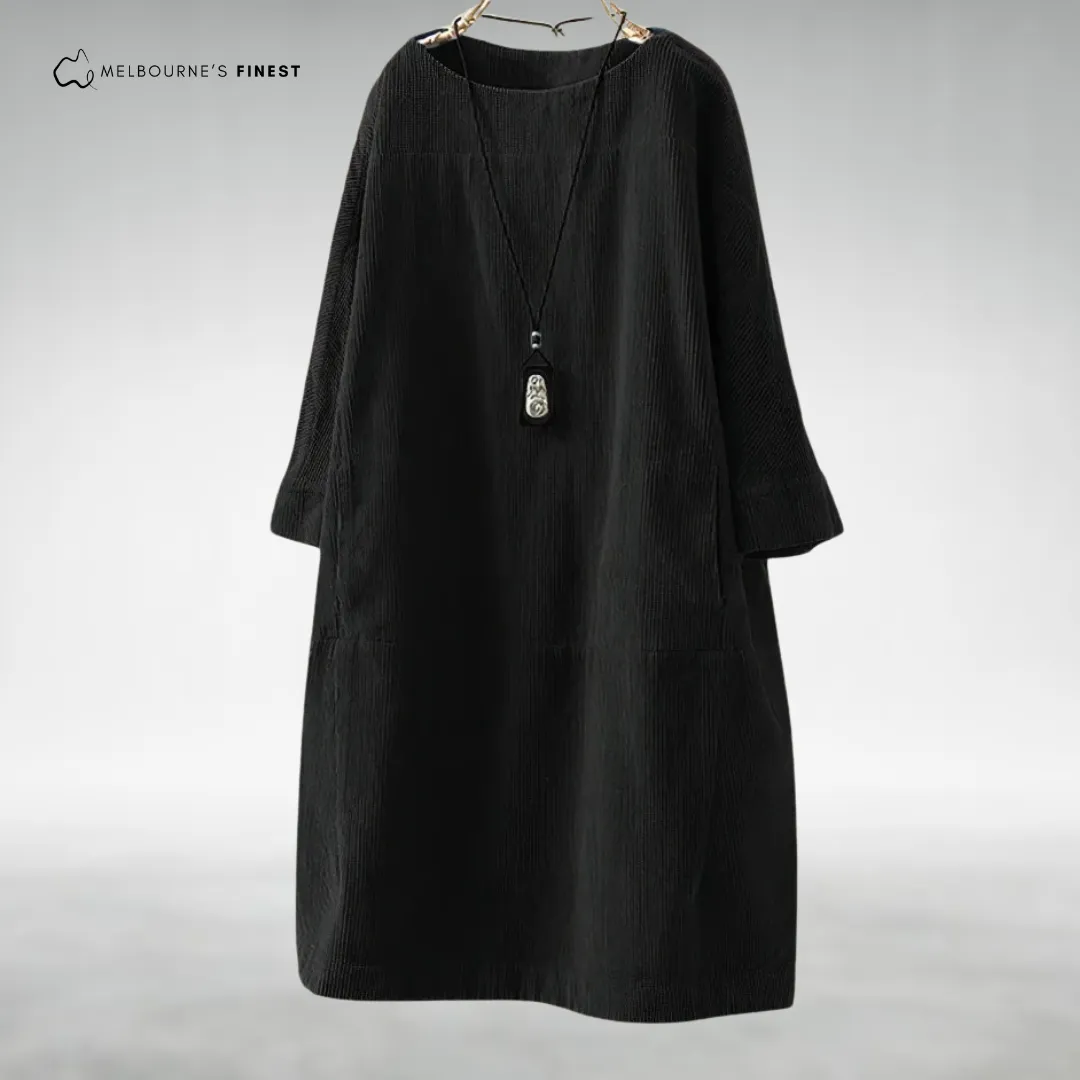 Amy™ Relaxed Corduroy Midi Dress