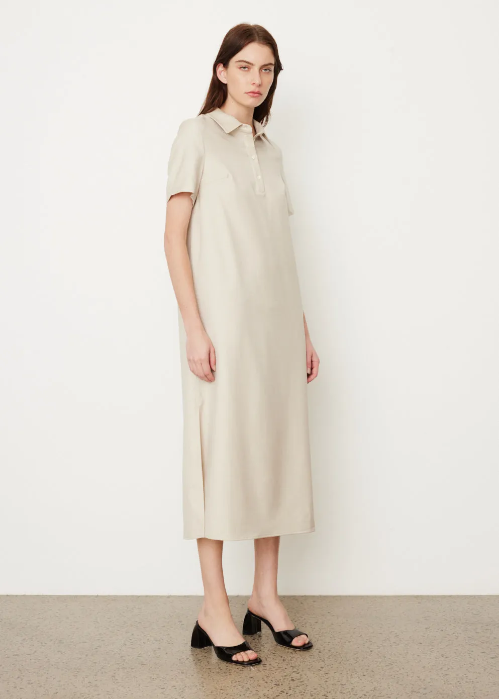 Buttoned Long Dress