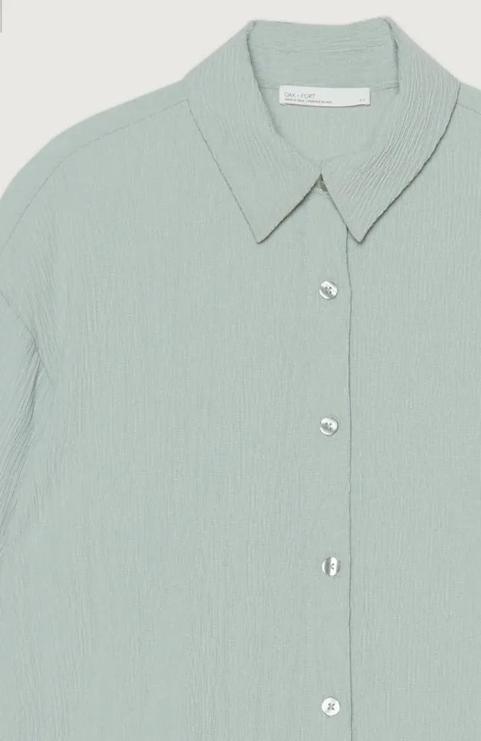 Crinkle Button Up
