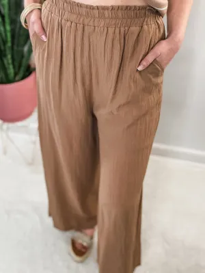 Dark Taupe Wide Leg Pants