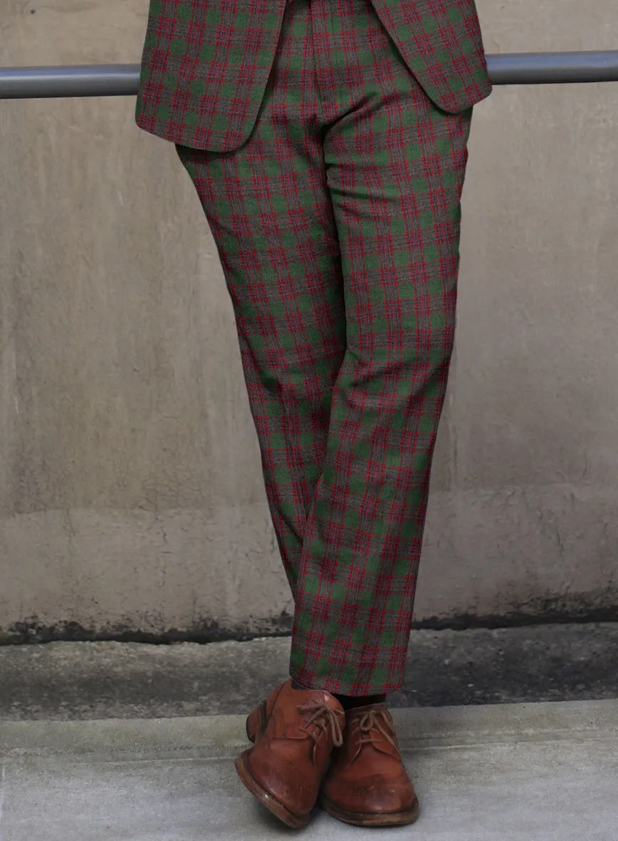 Italian Antio Checks Tweed Pants