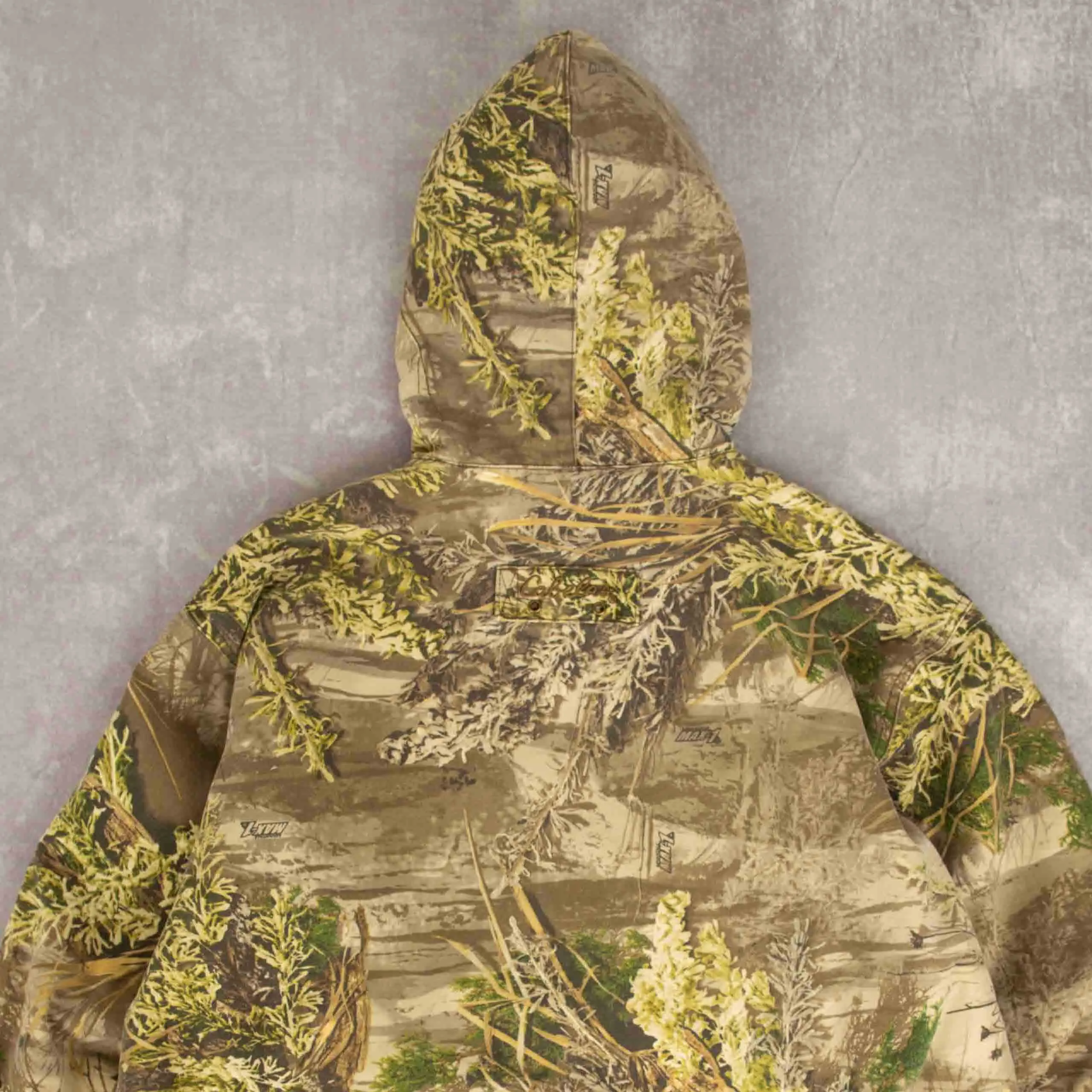 MEN'S VINTAGE CAMO HOODED WORKWEAR JACKET - LARGE