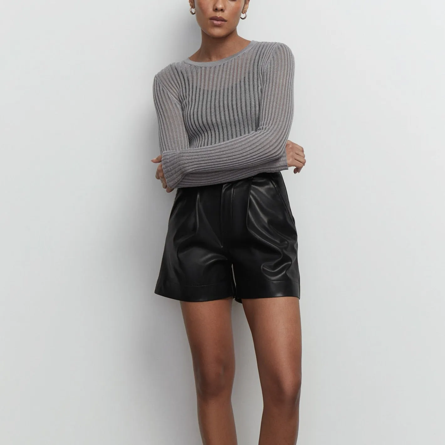 NYE Fashion White Elegant Striped See Through Women Tops | Long Sleeve T-Shirts Tees | Skinny Fit for Club & Party | Trendy and Stylish Clothes"