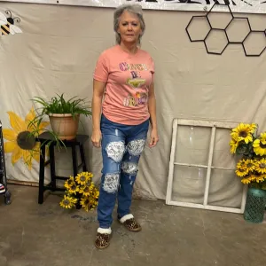 Peach Cinco De Drinko Tee
