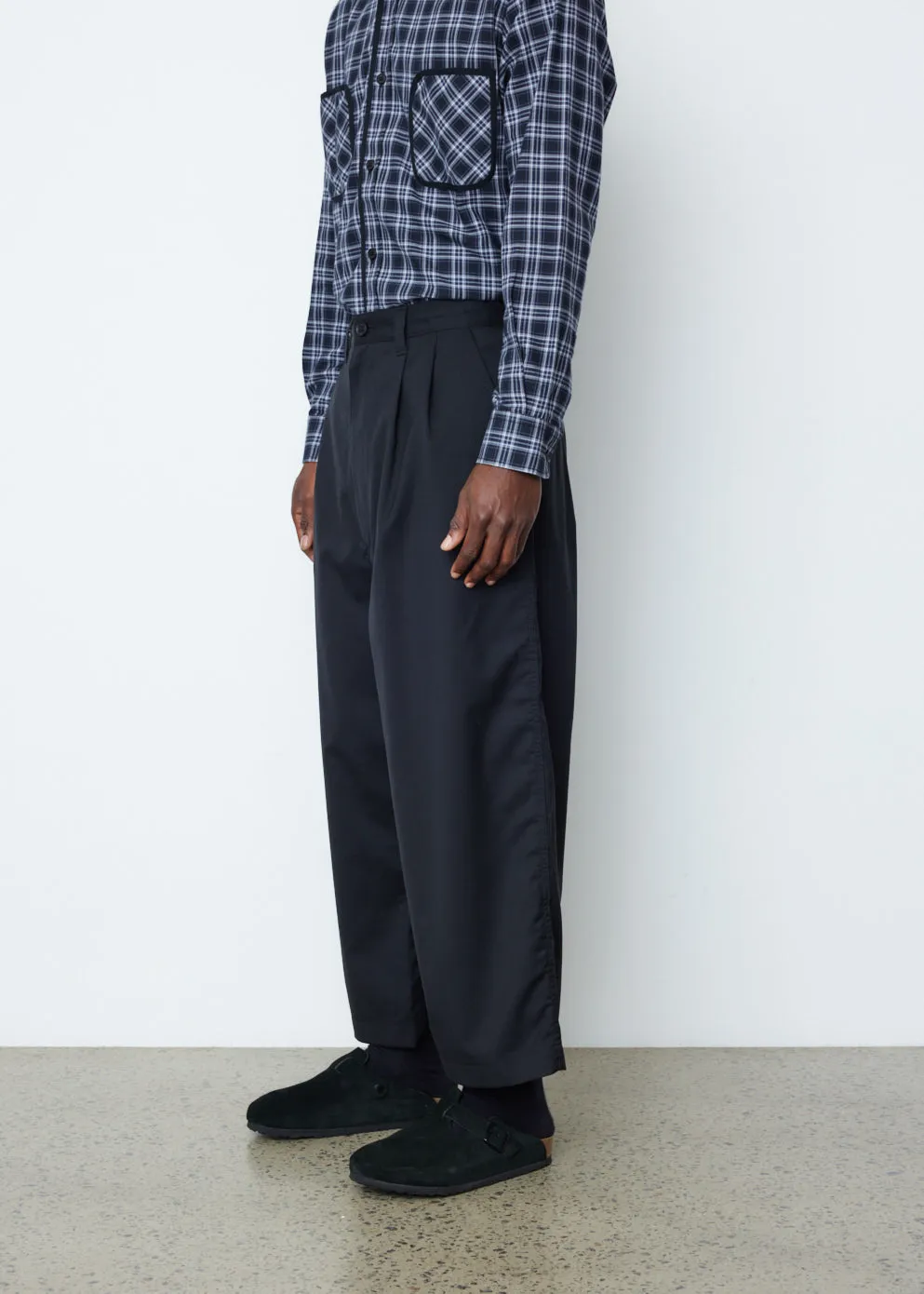 Pleated Cropped Pants