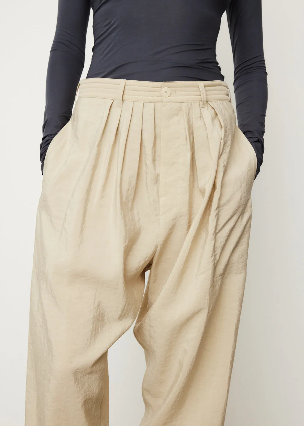 Pleated Sarouel Pants