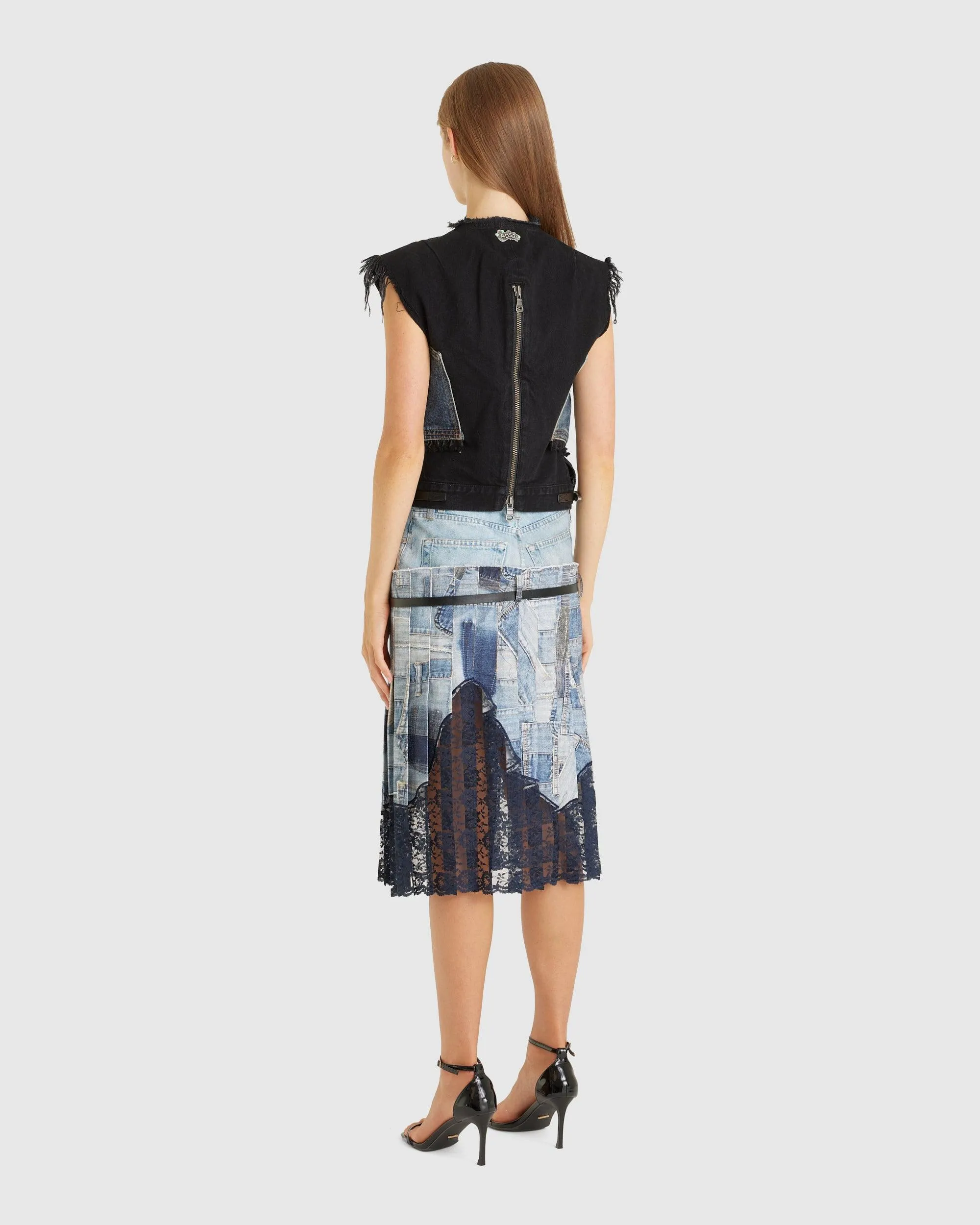 Sofina Bustier Denim Vest