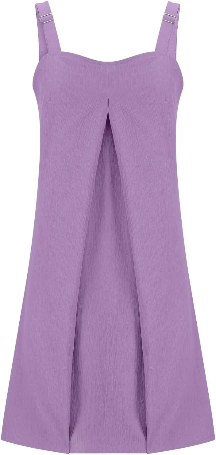 Sun Dresses for Women 2025 Vacation Summer Dresses 2025 Trendy Beach Vacation Midi Sundresses Sleeveless Tank Dresses
