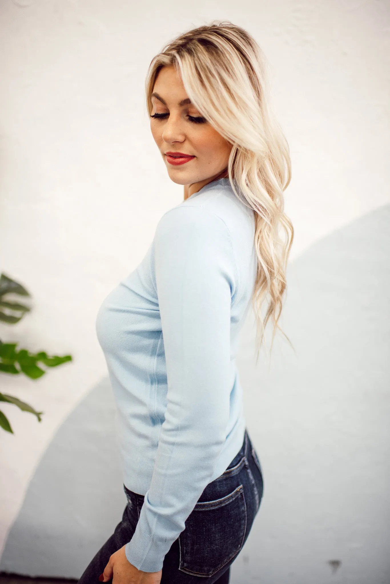 The Leni Soft Knit Sweater (Sky Blue)
